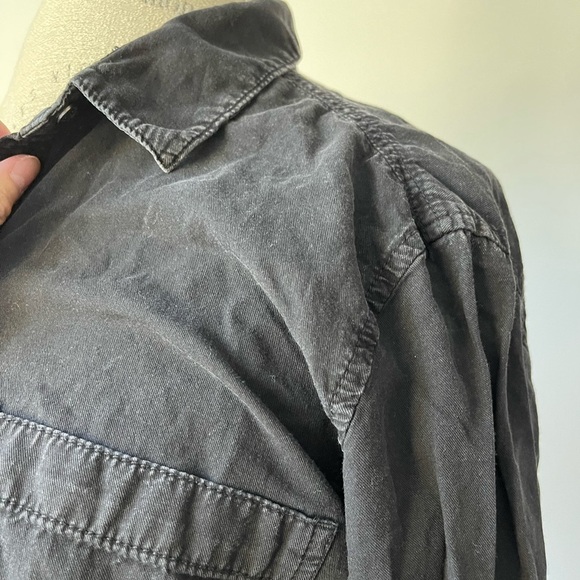 Garage black denim washed button down shirt - Picture 4 of 6